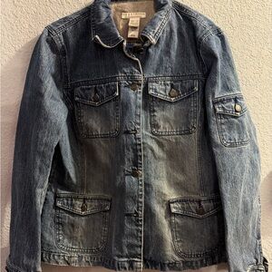 Liz Claiborne Crazy Horse Vintage Size L Utility Jacket